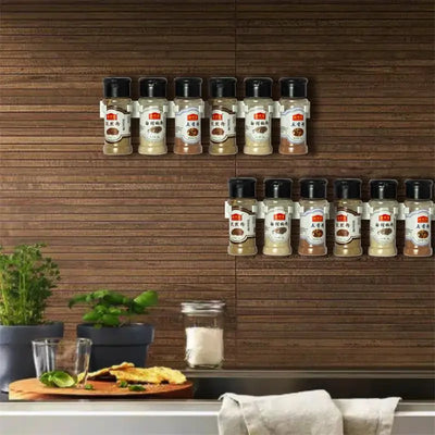 Plastic Kitchen Jar Rack Wall-Mounted