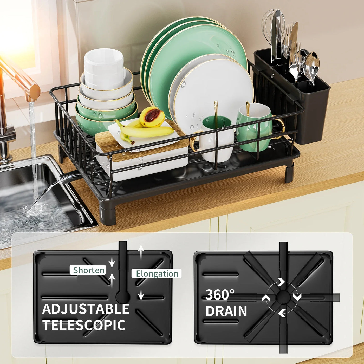 Dish draining rack