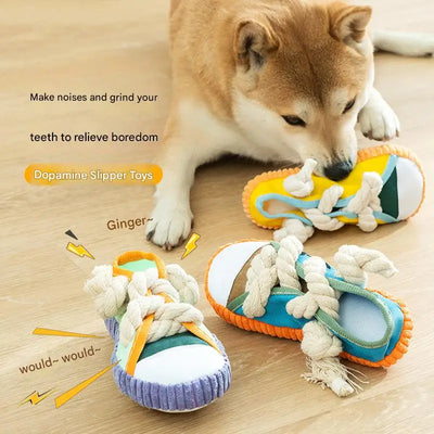 Slippers Shape Squeak Toy