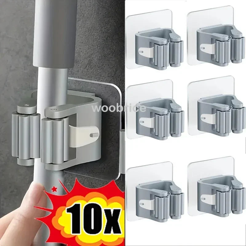 Holder Self-adhesive Broom Stand Wall Mounted